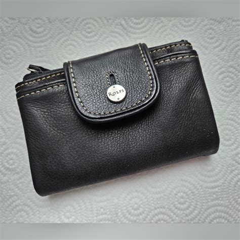 Rolfs Bags Rolfs Soft Seamed Midi Leather Wallet Accolade Black