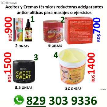 Aceites Y Cremas Adelgazantes Para Masajes O Ejercicios Para Sudar La