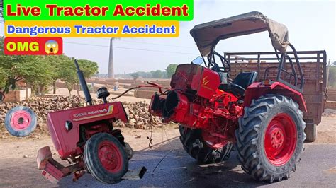 Live Tractor Accident Dangerous Tractor Trolley Accident Omg 😱