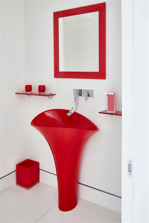 red bathroom accessories sets | Interior Design Ideas