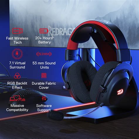 Redragon H510 Zeus X Rgb Wireless Gaming Headset With Mic Redragonshop