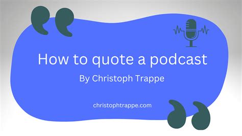 How To Cite A Podcast In Text And Other Content Types Christophs