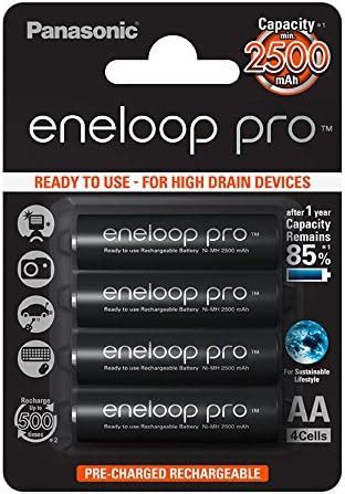 Amazon Panasonic BK 3HCCA4BA Eneloop Pro AA High Capacity Ni MH