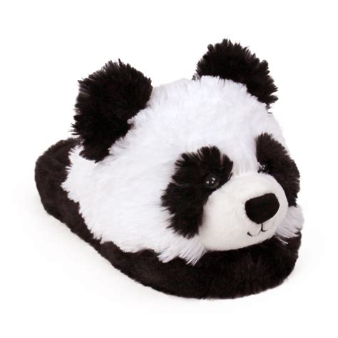 Everberry - Fuzzy Panda Slippers - Fluffy Animal Slippers - One Size ...