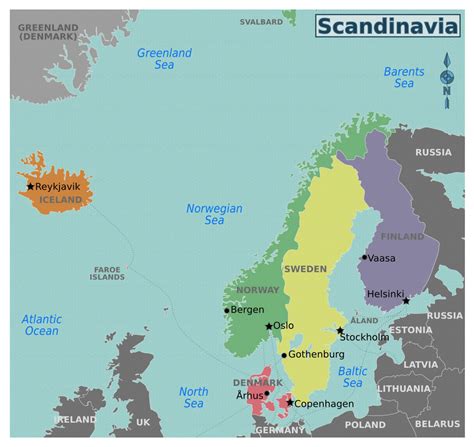 Printable Map Of Scandinavia