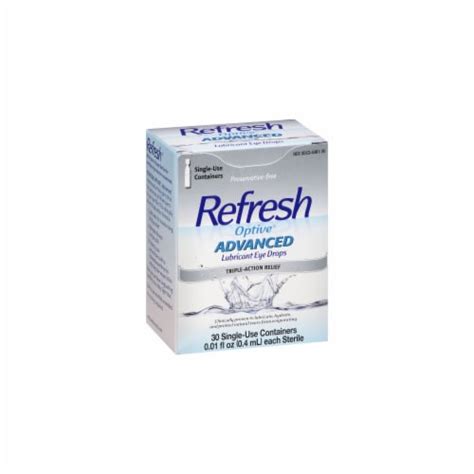 Refresh Optive Advanced Sensitive Lubricant Eye Drops Pack Of 18 18 Pack Kroger