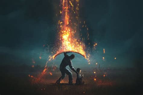 Father Protecting His Child Stock Image Image Of Battle Attack