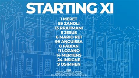 Official SSC Napoli On Twitter Starting XI Meret Zanoli Rrahmani