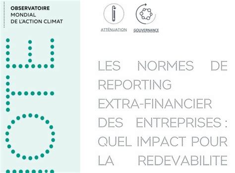 Les Normes De Reporting Extra Financier Des Entreprises Quel Impact