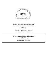 Nu Course Handbook Pdf Gouna Technical Nursing