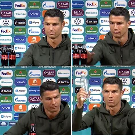 “bevete Acqua ” Cristiano Ronaldo Sposta Due Bottiglie Di Coca Cola In