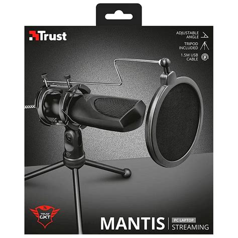 Microfone Streamer Trust GXT 232 Mantis USB Tripé Ângulo Ajustável