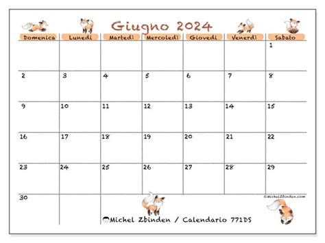 Calendario Giugno 2024 771 Michel Zbinden IT