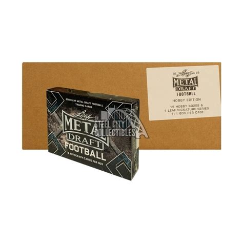 2022 Leaf Metal Draft Football Hobby 15 Box Case Random Serial Group