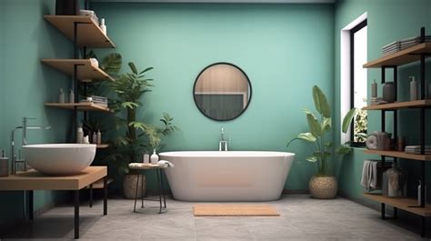 Restroom Decor 1 3d Rendered Illustration Of With Interior Decorations ...