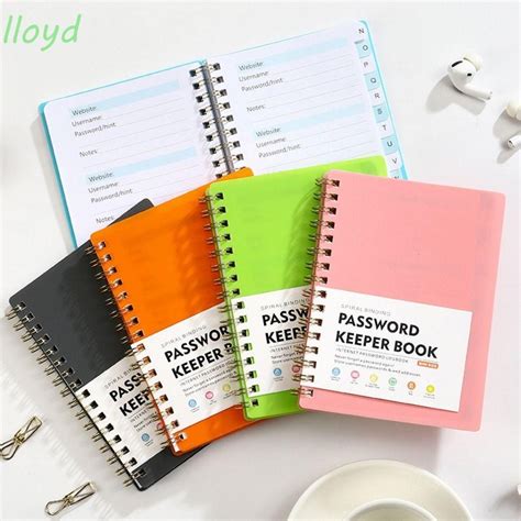 Lloyd1 Spiral Password Keeper Book A6 Mini Size With Alphabetical Tabs Password Keeper Notebook