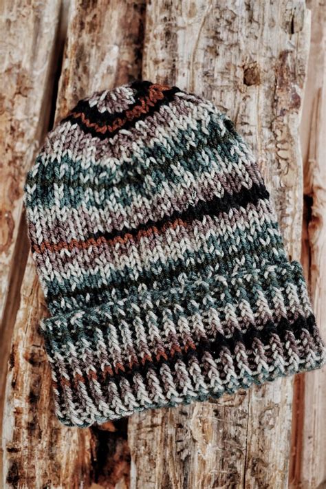 The Camo Beanie Knitting Pattern Darling Jadore Men S Ribbed Beanie