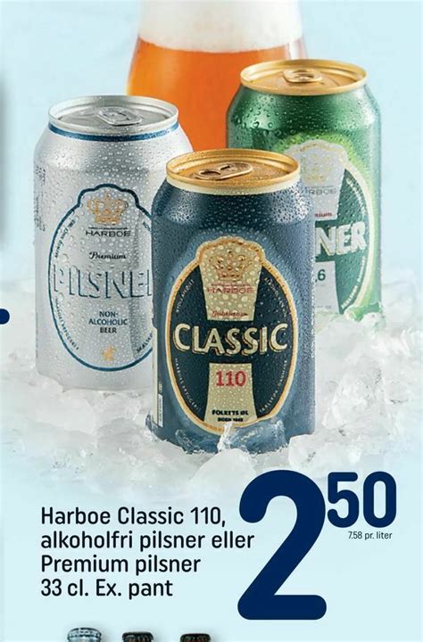 Harboe Classic 110 00 Alkoholfri Pilsner Eller Premium Pilsner Tilbud