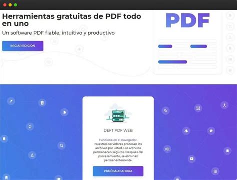 DeftPDF colección de herramientas gratuitas para editar y convertir PDF