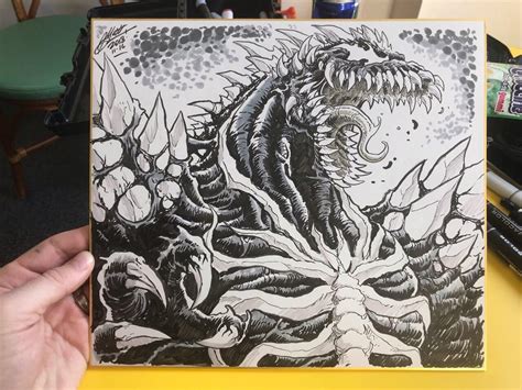 SpaceGodzilla w/ Venom Symbiote by Matt Frank : r/GODZILLA