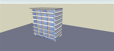 公寓大楼su模型下载 光辉城市