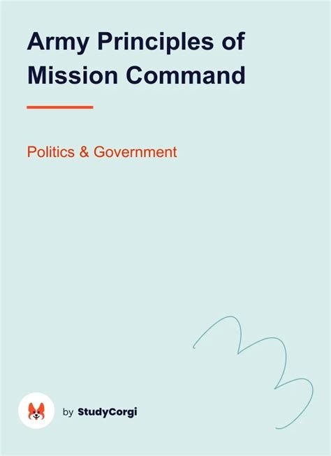 Army Principles of Mission Command | Free Essay Example