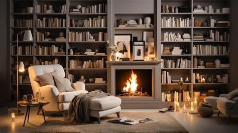 Premium AI Image | cozy fireplace HD wallpaper photographic image