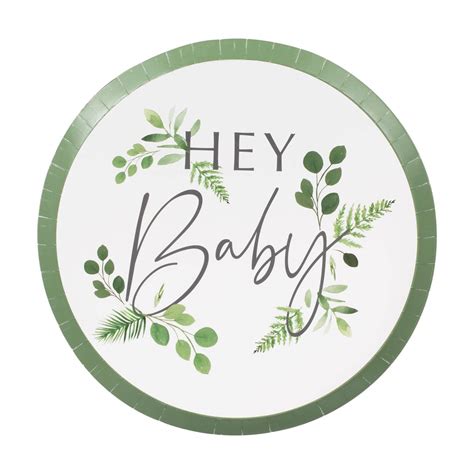 Hey Baby Pappteller Botanical Baby 8 Stk Ready2cake