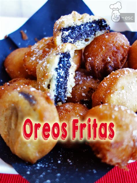 Galletas Oreo fritas o buñuelos de oreo con imágenes Galletas oreo