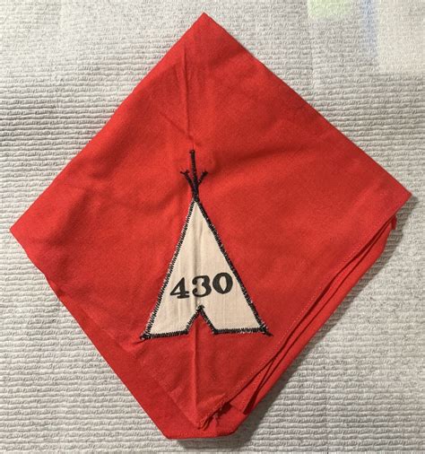 Vintage Embroidered Troop 430 Neckerchief Boy Scouts Of America Bsa