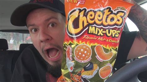 Carbs Cheetos Mix Ups Flamin Hot And Cheezy Mix Youtube