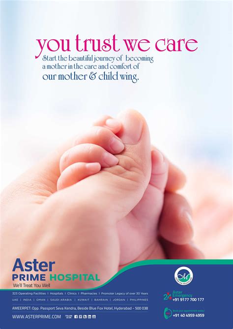 Aster Prime Hospital Mother And Child Healthcare Ads Healthcare