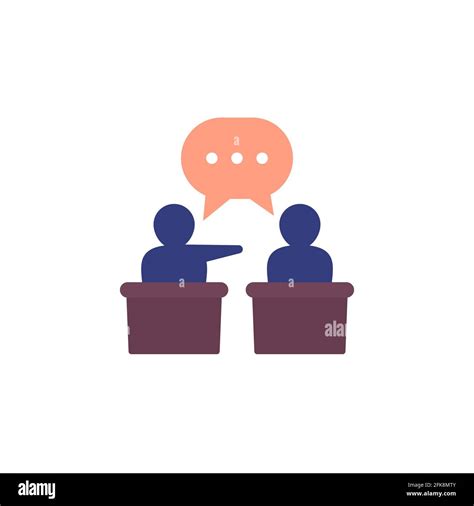 Debate Or Discussion Icon Flat Vector Stock Vector Image And Art Alamy