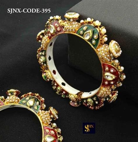 Wedding Wear Kundan Meena Bangle At Rs Pair In Mumbai Id