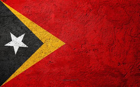 Descargar Fondos De Pantalla Bandera De Timor Leste El Hormigón De