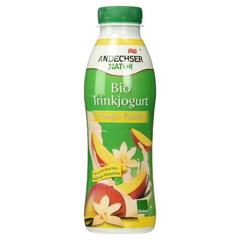 Andechser Natur Bio Trink Joghurt Mango Vanille 500 G Amazon De