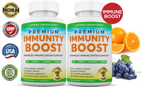 Premium Immunity Boost Supplement Pills Includes Elderberry Vitamin C