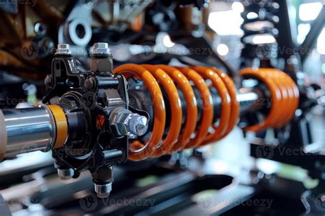 Closeup of motorcycle suspension system 47324399 Stock Photo at Vecteezy