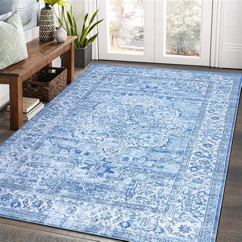 Glowsol X Persian Rug Vintage Distressed Machine Washable Non