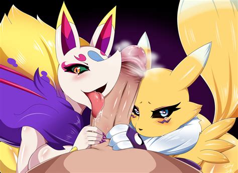 Post 1905494 Digimon Kyubi Renamon Rule 63 Teddy Jack Yo Kai Watch Crossover