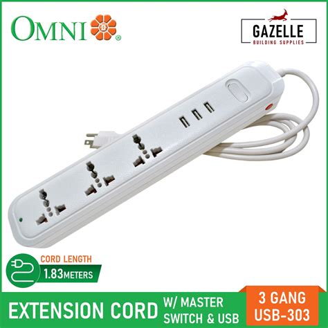 Omni Extension Cord Set W Magnet Switch Gang Meter Wire WEM 050 WEM050