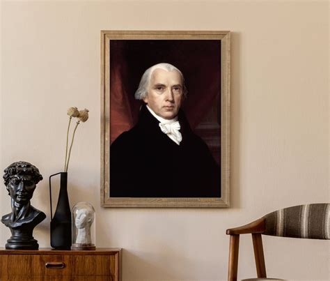 James Madison Portrait America President Founding Fathers Vintage ...