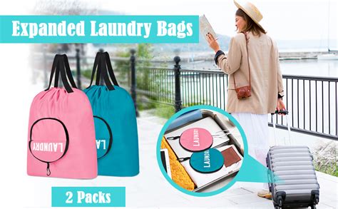 Amazon Travel Laundry Bags 2 Pack Small Foldable Portable Laundry