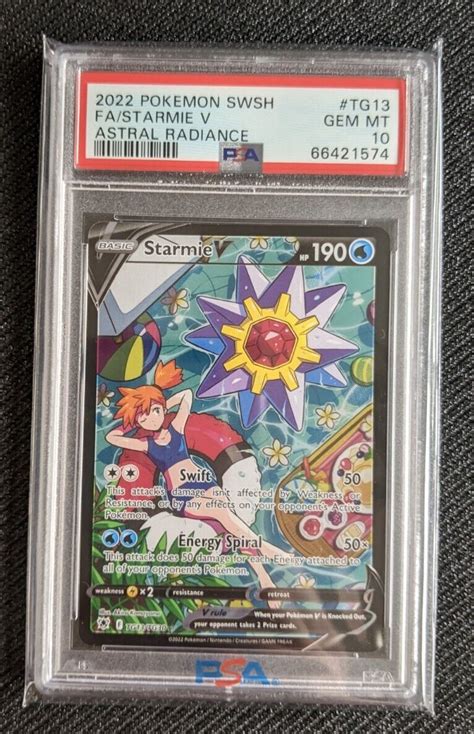 Pokemon Astral Radiance Misty S Starmie V Full Art TG13 PSA 10 Gem Mint