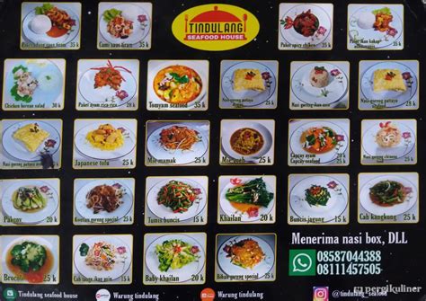 Selalu Diperbarui Menu Tindulang Seafood House Menteng