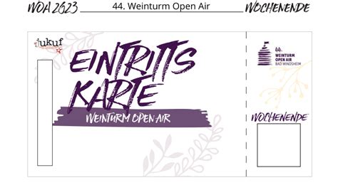 Erinnerung Vorverkaufsstart 2023 Weinturm Open Air