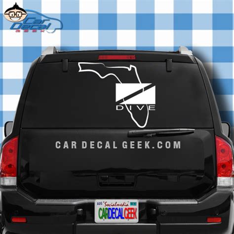 Florida Scuba Dive Flag Vinyl Car Decal Sticker Graphic