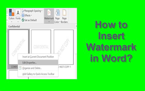 How To Make A Watermark In Word