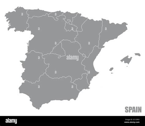 Spain Regions Map Stock Vector Image Art Alamy