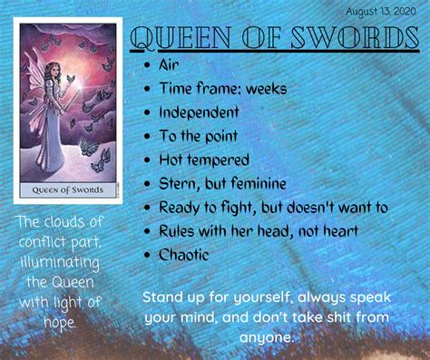 Queen Of Swords Tarot Meanings Learning Tarot Cards Tarot Tips